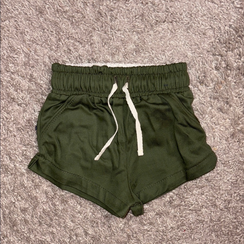 Cadets Classic Cotton Shorts in Green SZ 6/12 Months NWOT